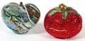 JUDITH LEIBER HEART  RED TOMATO PILL CASES TWO