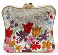 JUDITH LEIBER MULTICOLOR FLORAL MINAUDIERE