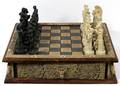 MEXICAN SYNTHETIC MATERIAL CHESS SET LATE 20TH C