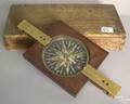 Brass and mahogany compass