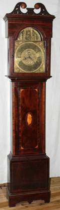 IMUIRHEAD GRANDFATHER MAHOGANY CLOCK