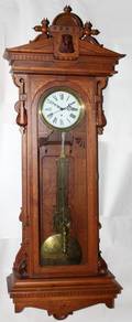 GILBERT 8 HANGING CLOCK MAHOGANY 18601880 C
