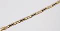 14KT GOLD  DIAMOND MENS INLAY ONYX BRACELET