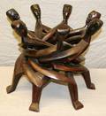 AFRICAN 7FIGURE CARVED UNITY TABLE