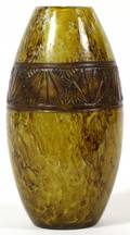 LEGRAS ART DECO STYLE GLASS VASE