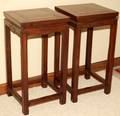 CHINESE WOOD PEDESTALS PAIR