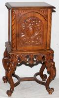 BAROQUE STYLE WALNUT CIGAR HUMIDOR CABINET