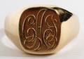 TIFFANY  CO 14KT YELLOW GOLD MANS SIGNET RING