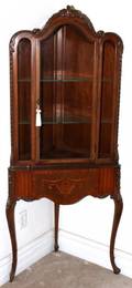 FRENCH STYLE SATINWOOD CORNER CABINET C 1930