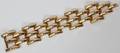 14 KT GOLD WIDE LINK STYLE BRACELET