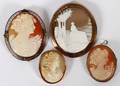 ITALIAN CAMEO BROOCHES C 1900 FOUR