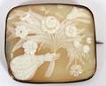 VINTAGE CAMEO CARVED BOUQUET BROOCH
