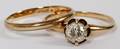 ANTIQUE 14KT YELLOW GOLD  DIAMOND WEDDING RING