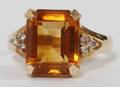 14KT YELLOW GOLD  TOPAZ RING