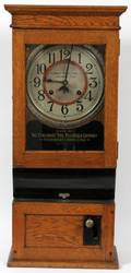 CINCINNATI TIME RECORDER OAK CLOCK