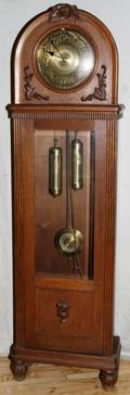 GRANDFATHER MIXED OAK CLOCK