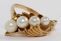 PEARL AND 14 KT GOLD RING