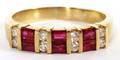 18KT GOLD RUBY  DIAMOND LADIES RING BY SPARK