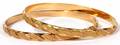22 KT YELLOW GOLD W ARABIC MARKS BRACELETS PAIR