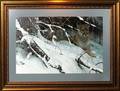 ROBERT BATEMAN PRINT 1978 COUGARS IN SNOW