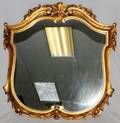 GILT WOOD MIRROR H 44 L 42