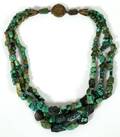 TURQUOISE BEAD TRIPLESTRAND NECKLACE