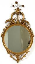 FEDERAL STYLE ROUND GILT MIRROR