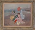 LUIS SAGASTA OILCANVAS WOMEN ON THE BEACH