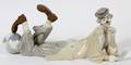 LLADRO PORCELAIN FIGURINE RECLINING CLOWN