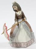 LLADRO PORCELAIN FIGURINE GIRL W UMBRELLA