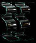 LAUREL FYFE 19562011 GLASS STANDS PAIR