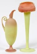 BURMESE ART GLASS JACKINTHEPULPIT VASE EWER