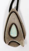 STERLING SILVER OPAL PENDANT NECKLACE