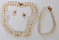 14KT GOLD FRESHWATER PEARL NECKLACE BRACELET EARRINGS