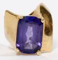 14KT GOLD TANZANITE RING 165GR