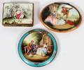 ENGLISH COMPACTS  SNUFF BOX THREE PIECES