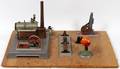 MINIATURE TOY STEAM ENGINE W ASSORTED MACHINERY
