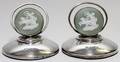 ENGLISH SILVER LETTER STANDS PAIR
