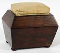 ENGLISH ROSEWOOD SEWING BOX LATE 19TH C