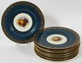 ROYAL WORCESTER HAND PAINTED PLATES W FRUIT 12