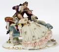 DRESDEN LACY PORCELAIN FIGURE GROUP C 1930