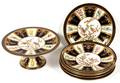 ROYAL CROWN DERBY PORCELAIN DESSERT PLATES 19TH