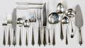 TOWLE CHASED DIANA STERLING FLATWARE 71 PCS