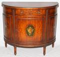 HAND DECORATED MAHOGANY COMMODE