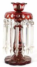 BOHEMIAN CRANBERRY GLASS LUSTRE