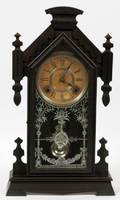 ANSONIA STEEPLE FORM MAHOGANY MANTEL CLOCK