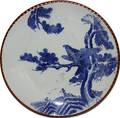 CHINESE BLUE  WHITE PORCELAIN CHARGER C 1900