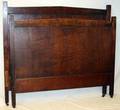 GUSTAV STICKLEY OAK DOUBLE BED C 1900