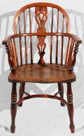 WINDSOR YEW WOOD ARM CHAIR 18TH CENTURY