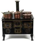 BRASS  CAST IRON CHILDS STOVE C1920
